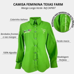 Camisa Feminina Competição Texas Farm - Ref. CAP007 - Escolha a cor