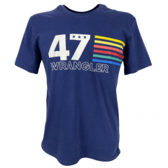 Camiseta Masculina Wrangler Azul Marinho Ref: WM8175MA