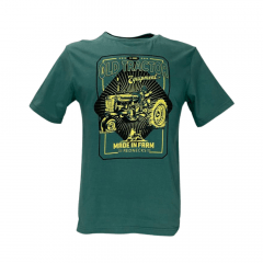 Camiseta Masculina Made In Farm Verde Old Tractor