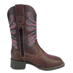 Bota Texana Infantil BigBull Boots Rosa Boiadeira Ref:900225