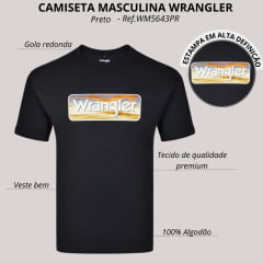 Camiseta Masculina Wrangler T Shirt Manga Curta Ref.WM5643PR