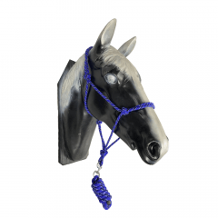 Cabresto Corda de Nylon Boots Horse Azul Preto Branco Ref.: 5155