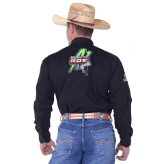 Camisa Masculina Bordada Radade Green Bull Preto/Azul Marinho - Escolha a cor