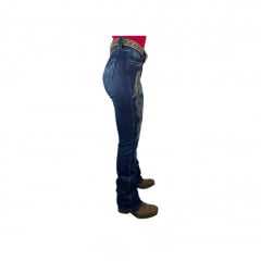 Calça Fem Minuty Jeans Boot Cós Alto c/ Bordado Ref: 221085