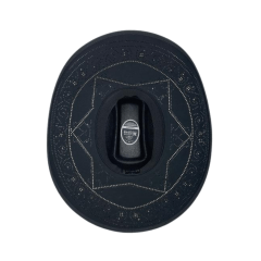 Chapéu Country Mundial Dakota Preto Branco Strass Aba 12