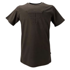 Camiseta Masculina Texas Farm TX Ledge Marrom Ref. CM442