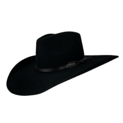 Chapéu Country Stetson Preto Carneira em Couro Ref. 64421