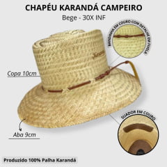 Chapéu Karandá Infantil Campeiro Ref. 30x - INF
