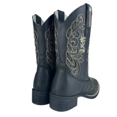 Bota Texana Feminina BigBull Boots Couro Brilho Ref:900-L497