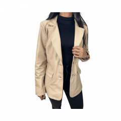 Blazer Feminino Badana Couro Pelica Ref.1038PMP - Escolha a cor