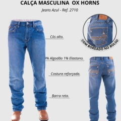 Calça Masculina Ox Horns Jeans Médio Ox 4 Ref: 2710