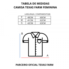 Camisa Fem Texas Farm Xadrez Rosa Manga Curta Ref: CAFC003