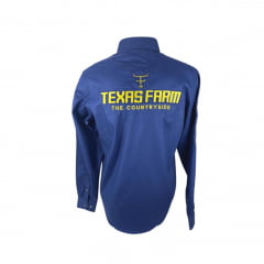 Camisa Masculina Texas Farm Manga Longa Vinho Azul - Escolha a cor