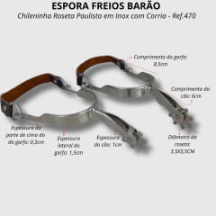 Espora Freios Barão Chileninha Paulista Inox Corria 470