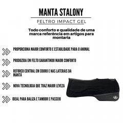 Manta Stalony Feltro Impact Gel - Preto Ref: 132
