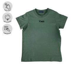 Camiseta Infantil TXC Manga Curta Verde Militar Ref. 19729i