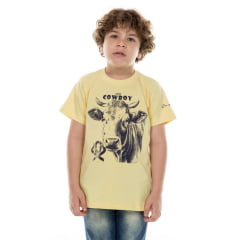 Camiseta Infantil Ox Horns Manga Curta Amarela Ref. 5202