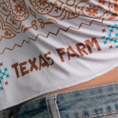 Bandana Texas Farm Breeze Cutie Rider Estampada Off White Ref:BN018