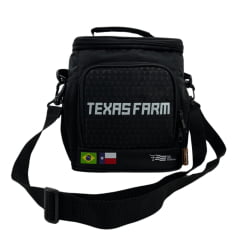 Bolsa Térmica Texas Farm Pequena De Mão Preta Cold Com Logo Branco Ref: BS002