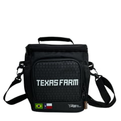 Bolsa Térmica Texas Farm Pequena De Mão Preta Cold Com Logo Branco Ref: BS002