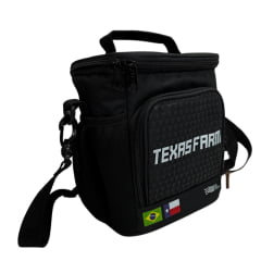 Bolsa Térmica Texas Farm Pequena De Mão Preta Cold Com Logo Branco Ref: BS002