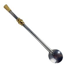 Bomba Inox Bortonaggio Para Chimarrão Anel Dourado Com Rosca E Bojo Mil Furos R: D208MF