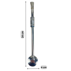 Bomba Inox Bortonaggio Para Chimarrão Anel Sextavado Cone Com Rosca E Bojo Mil Furos R: 263MF