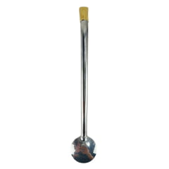 Bomba Inox Bortonaggio Para Chimarrão Bocal Dourado Chata Com Rosca E Bojo Mil Furos R:D252MF