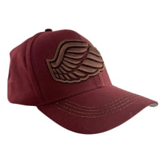 Boné Feminino Zenz Western Army Bordô Com Logo Bordado e Bandeira Lateral - Ref. 1519 - ZW0225068