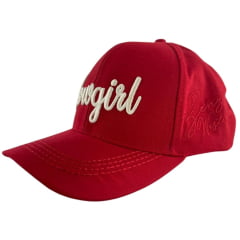 Boné Feminino Zenz Western Barn Vermelho Com Bordado Cowgirl Em Branco - Ref. 1521 - ZW0225065