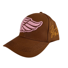 Boné Feminino Zenz Western Capri Marrom Terra Cota Com Logo Rosa - Ref. ZW324045-1335