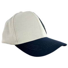 Boné Feminino Zenz Western Old Blue Bege Claro E Azul Marinho Bordado Logo Com Strass - Ref. 1520 - ZW0225066