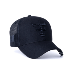 Boné Texas Farm Preto Com Abridor de Garrafa Logo e Telinha - Ref. TF 1041