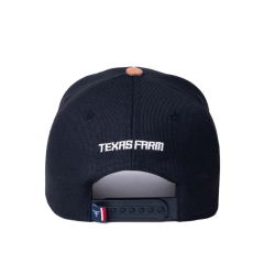 Boné Texas Farm Preto Com Logo Bordado Aba Caramelo - Ref. TF1031