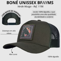 Boné Unissex BF///MS BF Horse Brasil Verde Musgo Ref: 1196