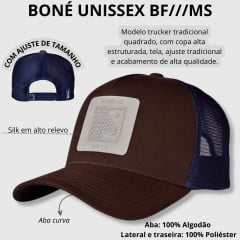 Boné Unissex BF///MS Country Horne Marrom Com Logo Cinza Ref.937