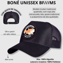 Boné Unissex BF///MS Dourado Preto Ref.893