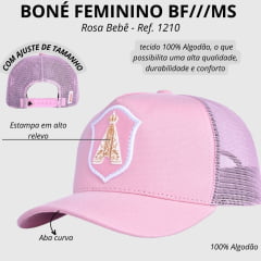 Boné Unissex BF///MS Nossa Senhora Aparecida Rosa Bebê Ref.1210