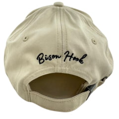 Boné Unissex Bison Hook Creme C/ Logo Estampada Preto