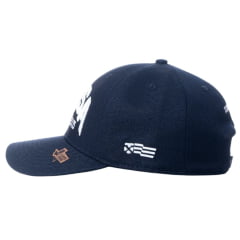 Boné Unissex Texas Farm American Tour Azul Marinho Com Escrita TX.USA Em Branco Ref:TF862