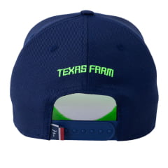 Boné Unissex Texas Farm Azul Marinho Com Logo Verde Neon Ref.TF672