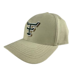Boné Unissex Texas Farm Bege Com Logo Bordado Verde/Branco Ref TF960