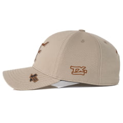 Boné Unissex Texas Farm Bege Com Logo Em Ocre Ref.TF811