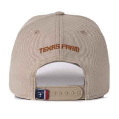 Boné Unissex Texas Farm Bege Com Logo Em Ocre Ref.TF811