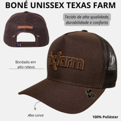 Boné Unissex Texas Farm Café Overtone Com Logo Marrom Ref:TF809