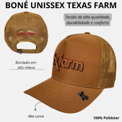 Boné Unissex Texas Farm Caramelo Overtone Com Logo Caramelo Ref:TF809