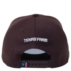 Boné Unissex Texas Farm Marrom Café Com Logo Bandeira EUA Ref:TF355