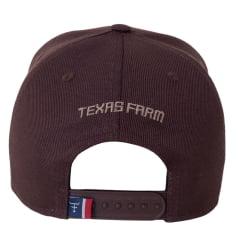 Boné Unissex Texas Farm Marrom Café New Texas Com Logo Aplicado Em Bege Ref:TF672