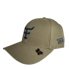 Boné Unissex Texas Farm Marrom Caqui Tx Classic Com Logo Em Azul REF:TF863