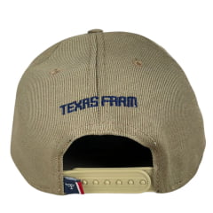 Boné Unissex Texas Farm Marrom Caqui Tx Classic Com Logo Em Azul REF:TF863